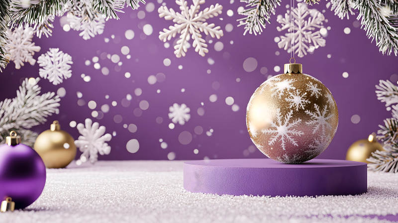 紫色圣诞的浪漫图片