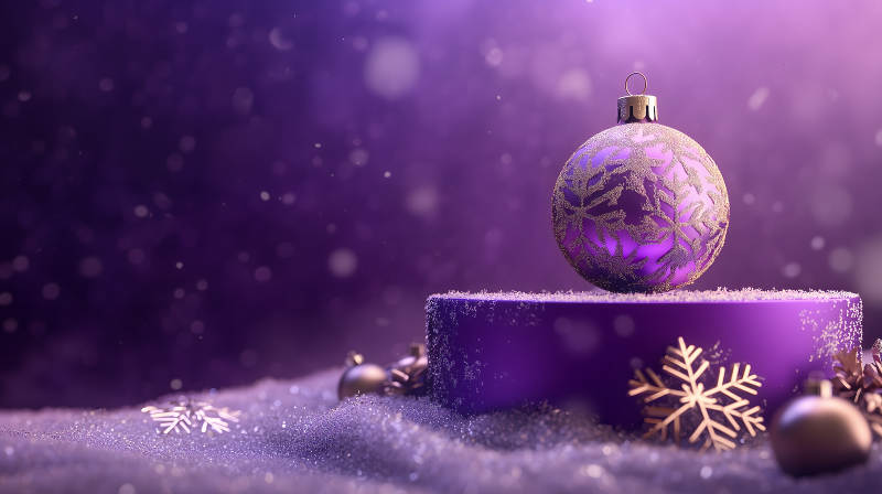 紫色圣诞的浪漫图片