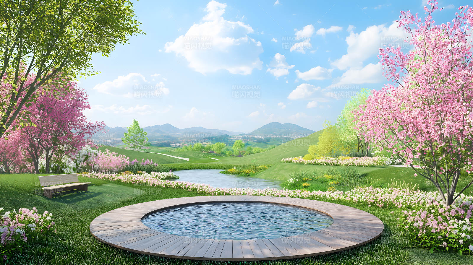 春日花园的宁静一隅图片