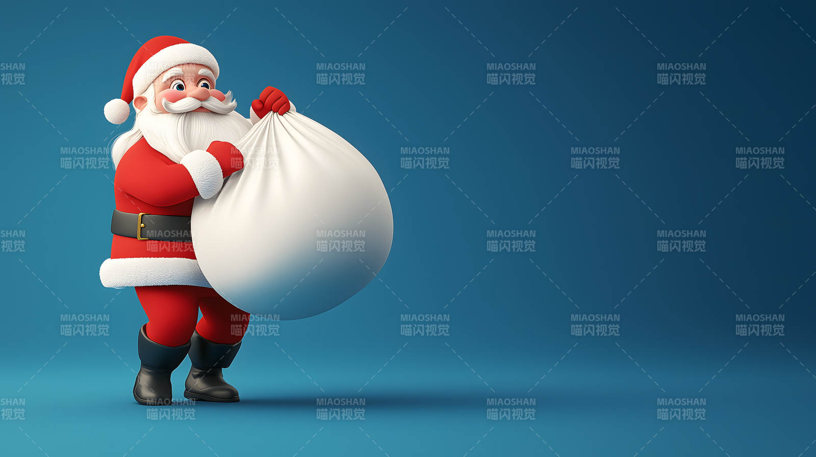 圣诞老人派送礼物忙图片