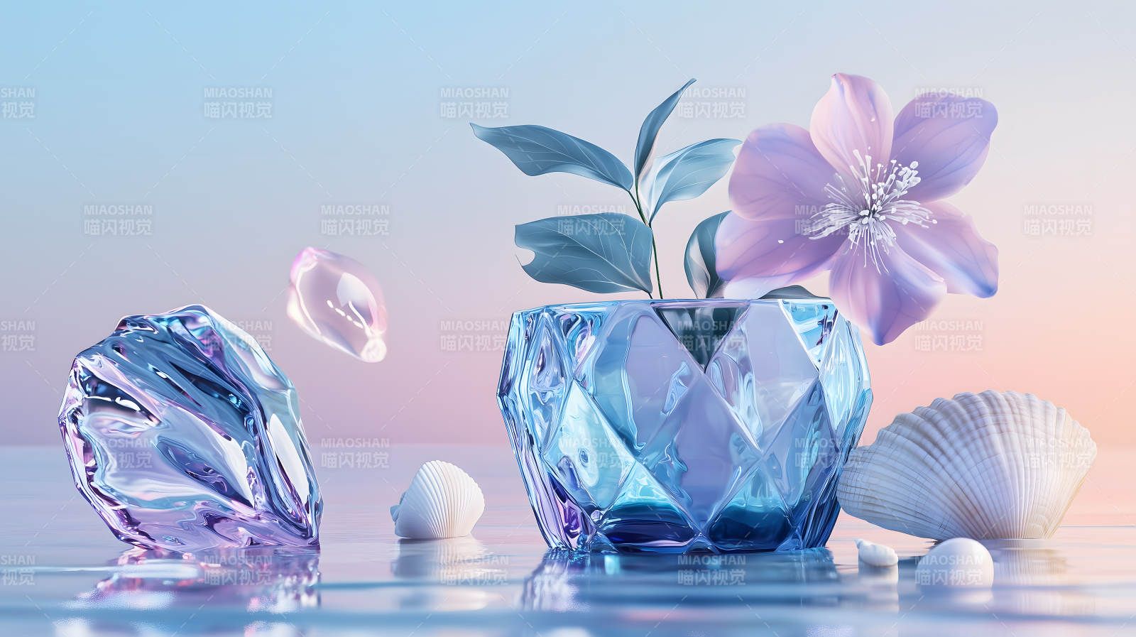 晶莹花语的静谧之美图片