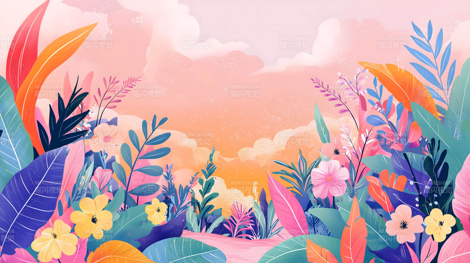 梦幻花园的色彩交响图片