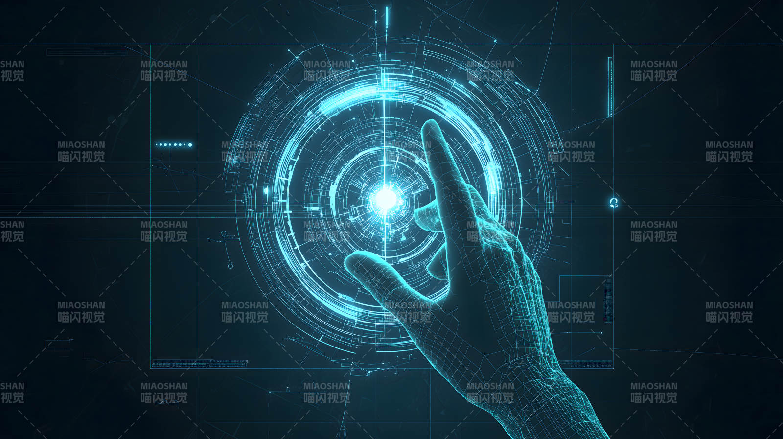 未来科技触控交互图片