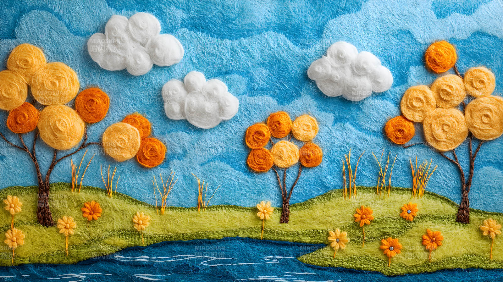 秋日田园诗意画卷图片