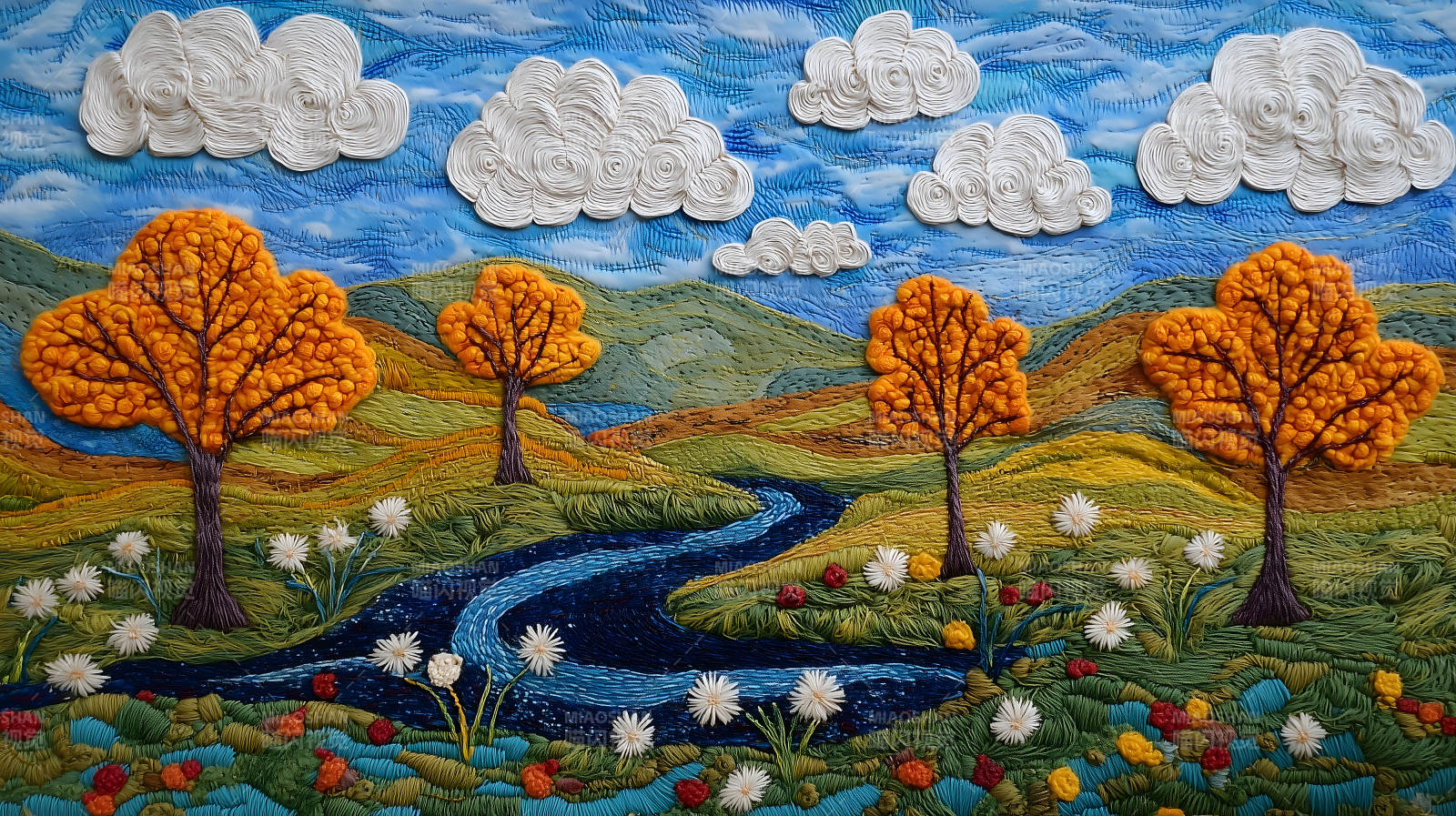 秋日田园诗意画卷图片