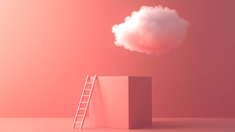 粉色云梯的梦想阶梯图片