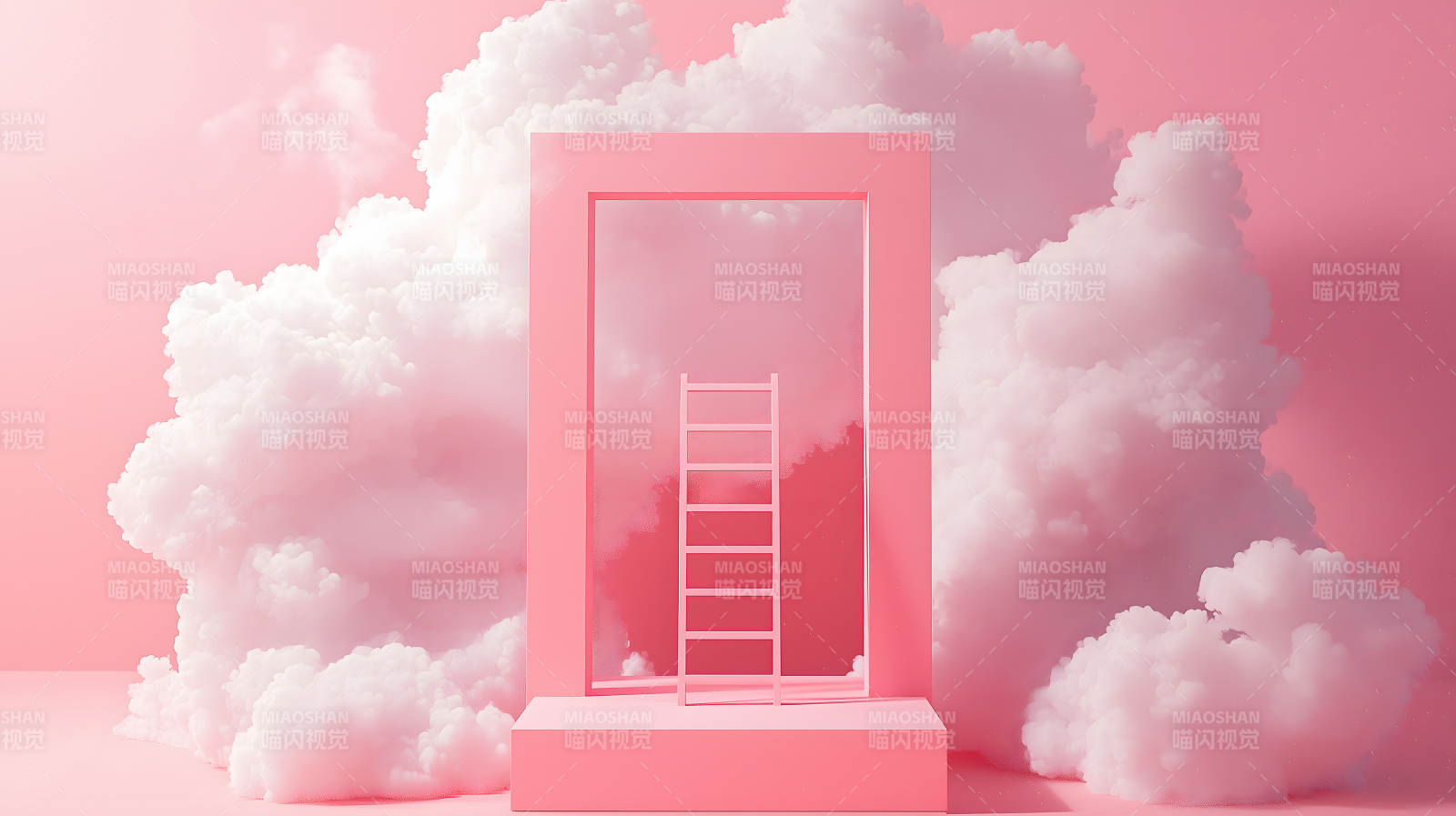 粉色云梯的梦想阶梯图片