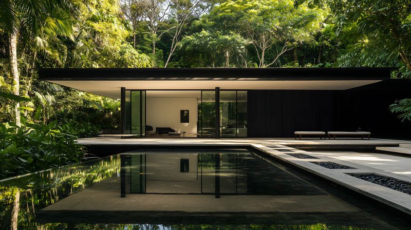 极简主义的自然居所图片