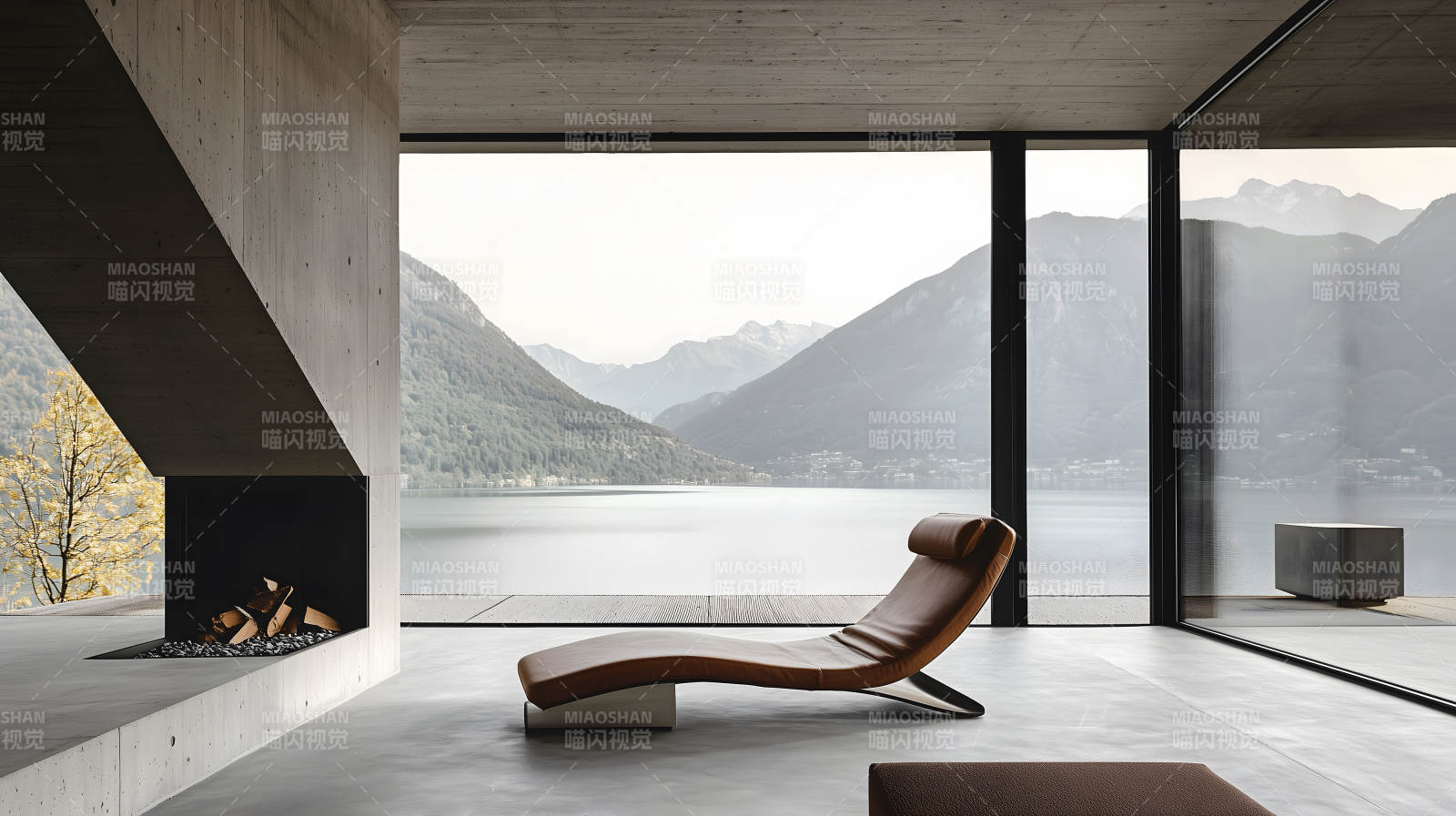 湖光山色的静谧居所图片