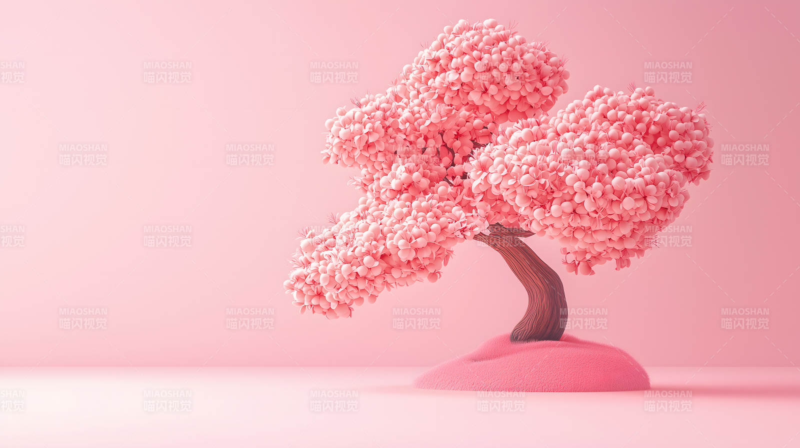 甜蜜糖果色的艺术盆景图片