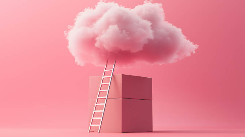 粉色云梯的梦想阶梯图片