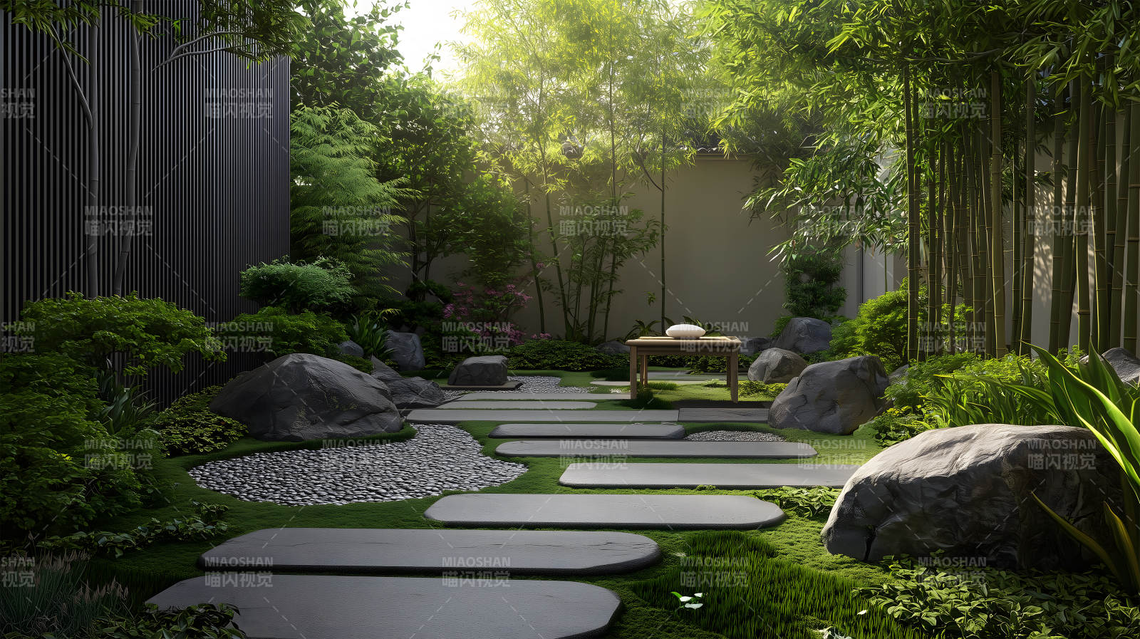 禅意庭院的静谧时光图片