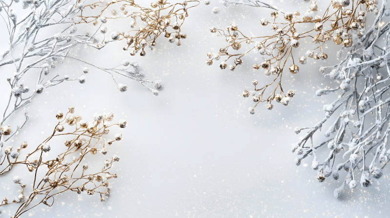 冬日枝桠的优雅絮语图片