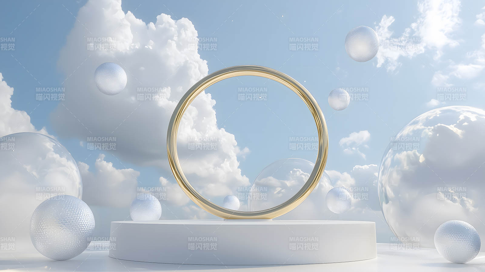 金色圆环的梦幻空间图片