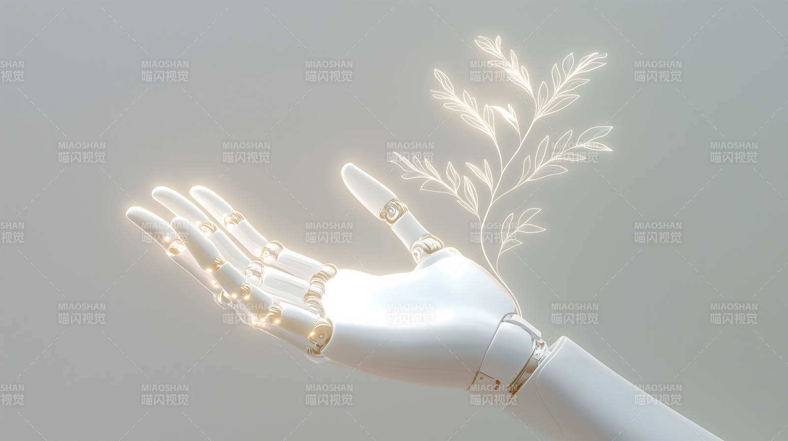 AI之手与未来之光图片