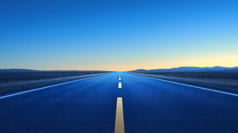 通往天际的蓝色之路图片