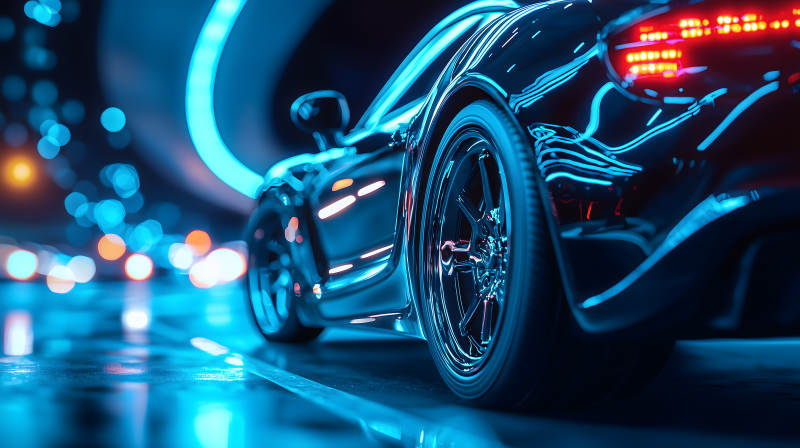 霓虹光影下的速度与激情图片