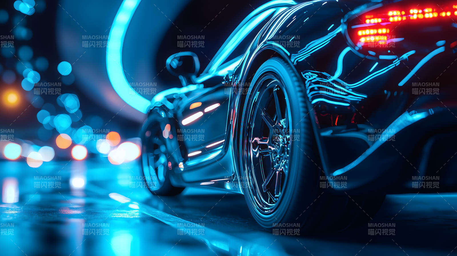 霓虹光影下的速度与激情图片