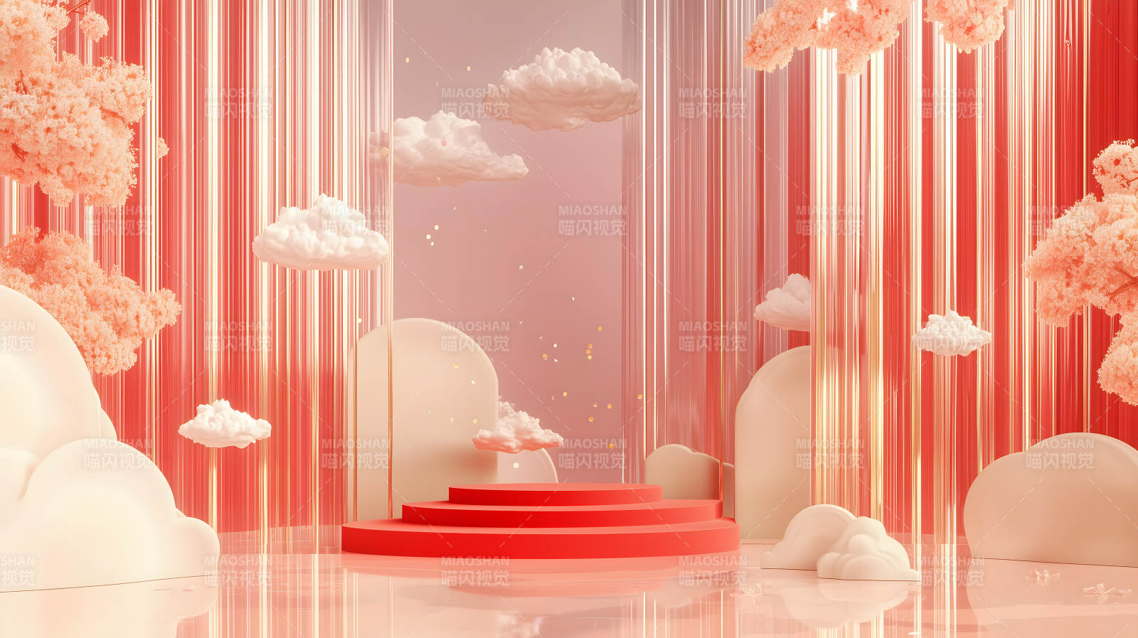 云端之上的梦幻阶梯图片