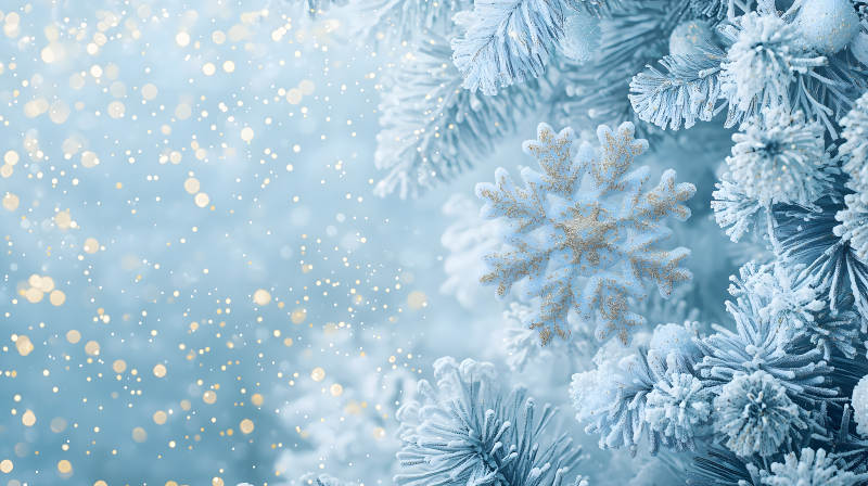 冬日雪花晶莹之美图片