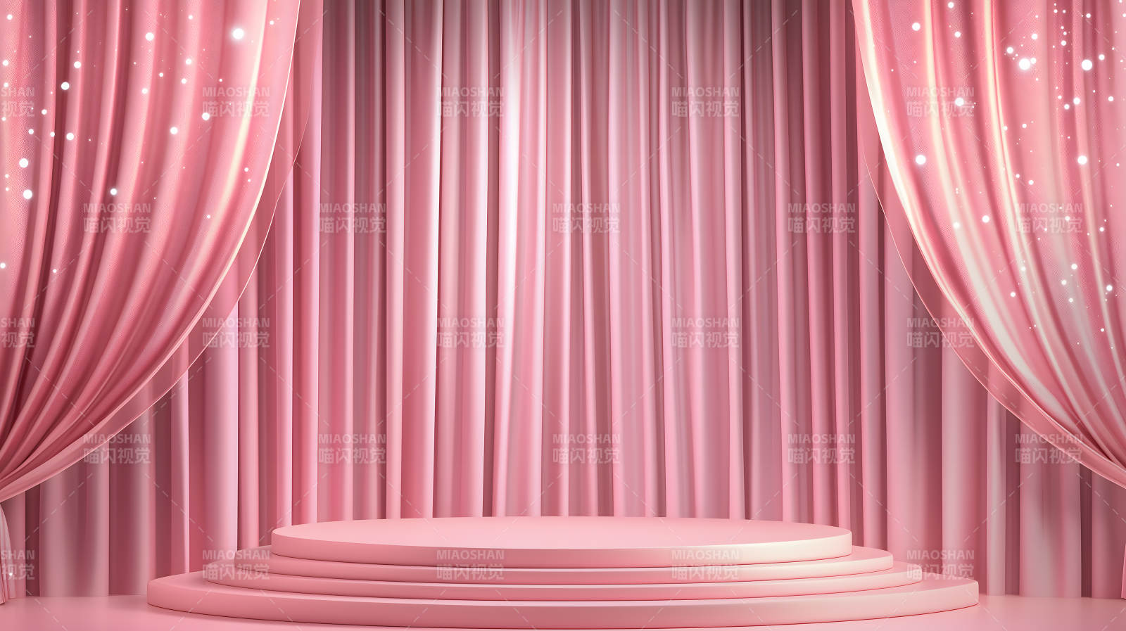 优雅粉色背景下的产品展示图片