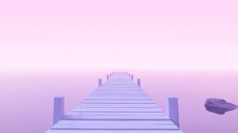 宁静的紫色码头图片