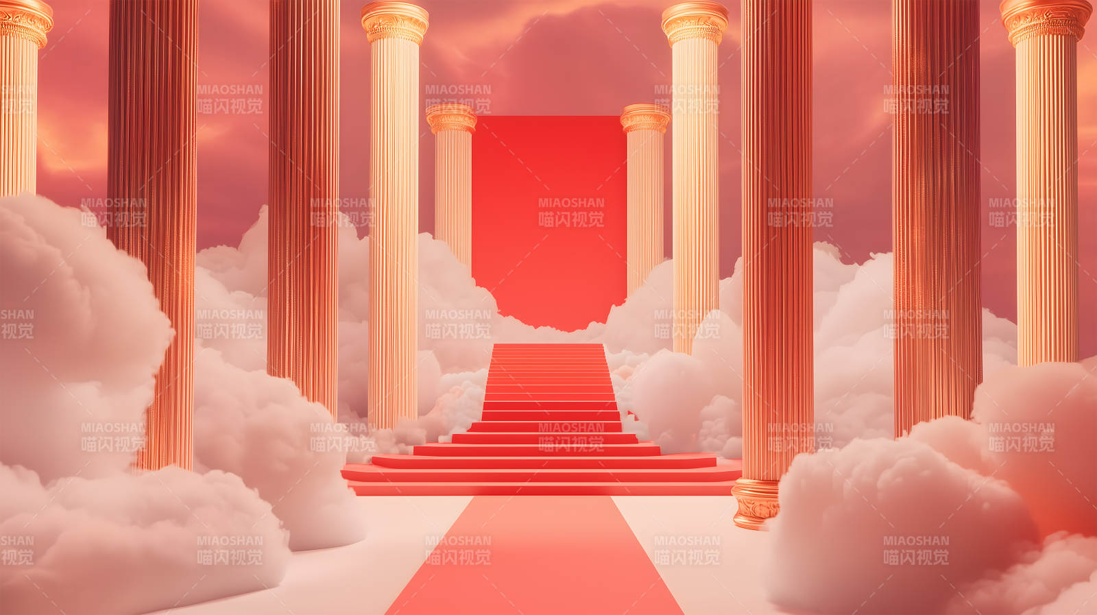 云端之上的梦幻阶梯图片