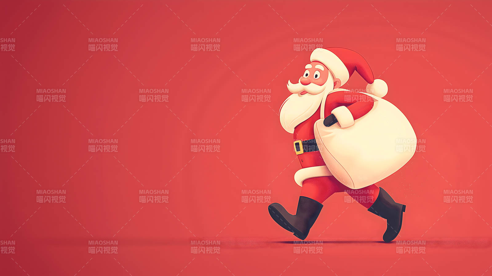 圣诞老人派送礼物忙图片