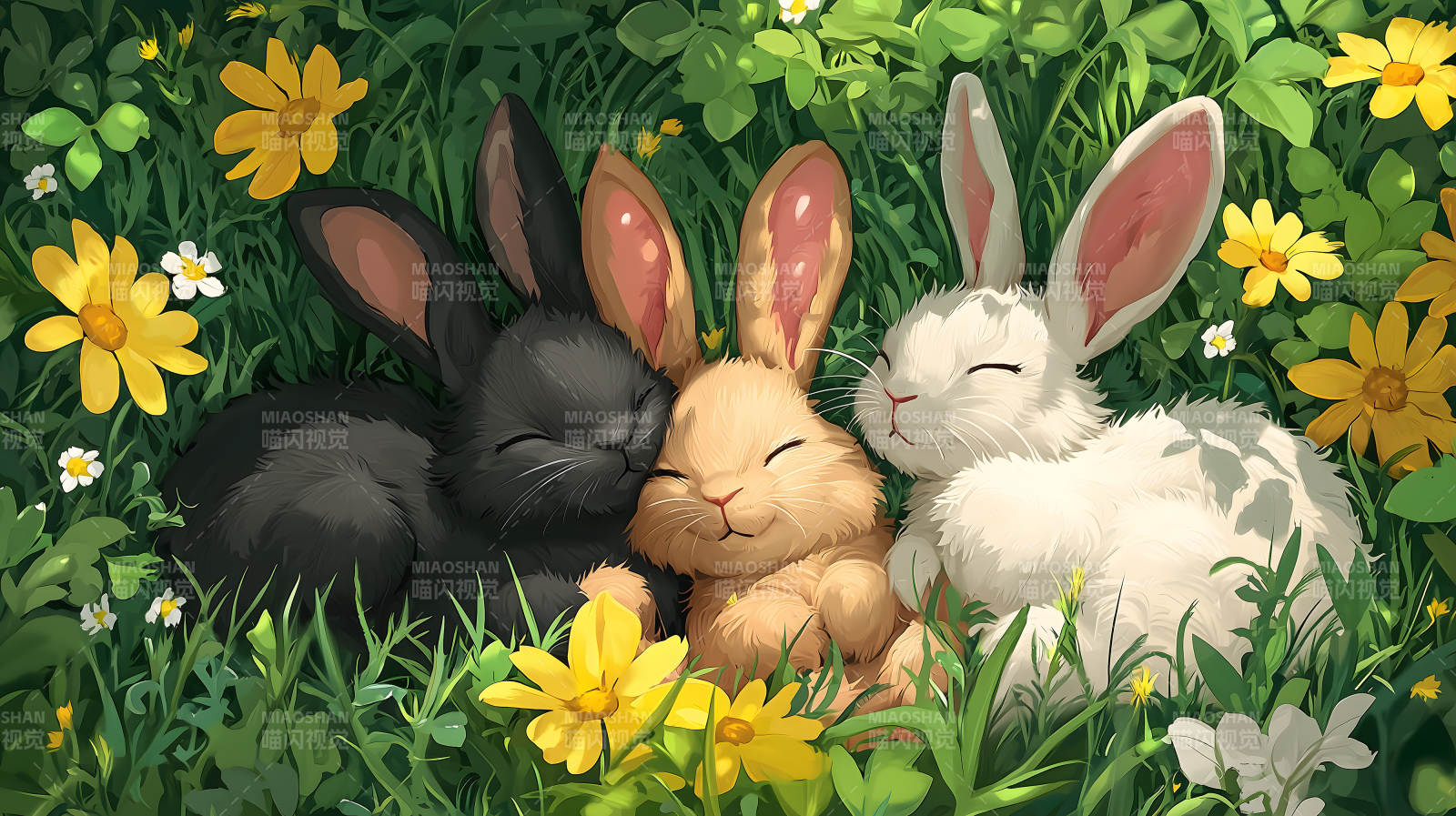 萌兔乐园的甜蜜梦境图片