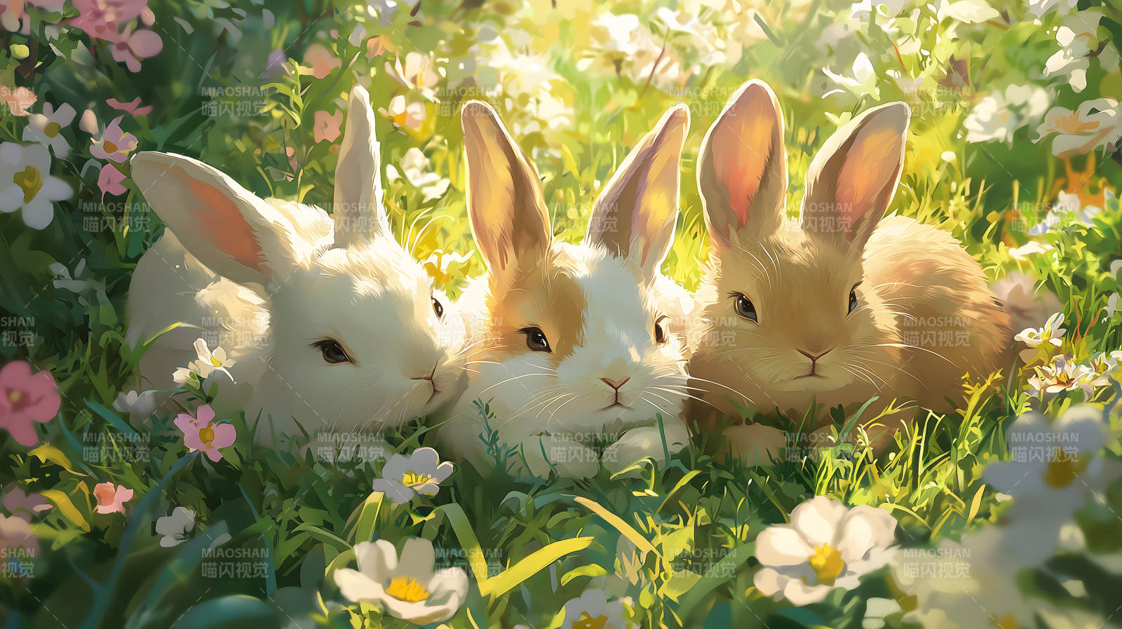 萌兔乐园的甜蜜梦境图片