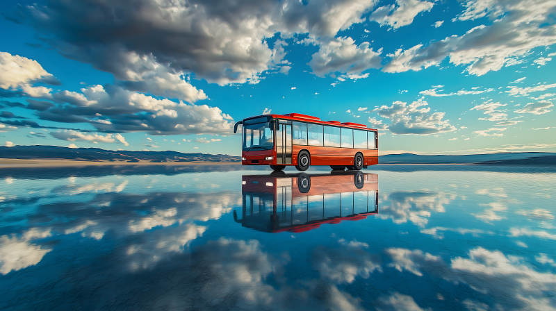 蓝天白云红巴景图片