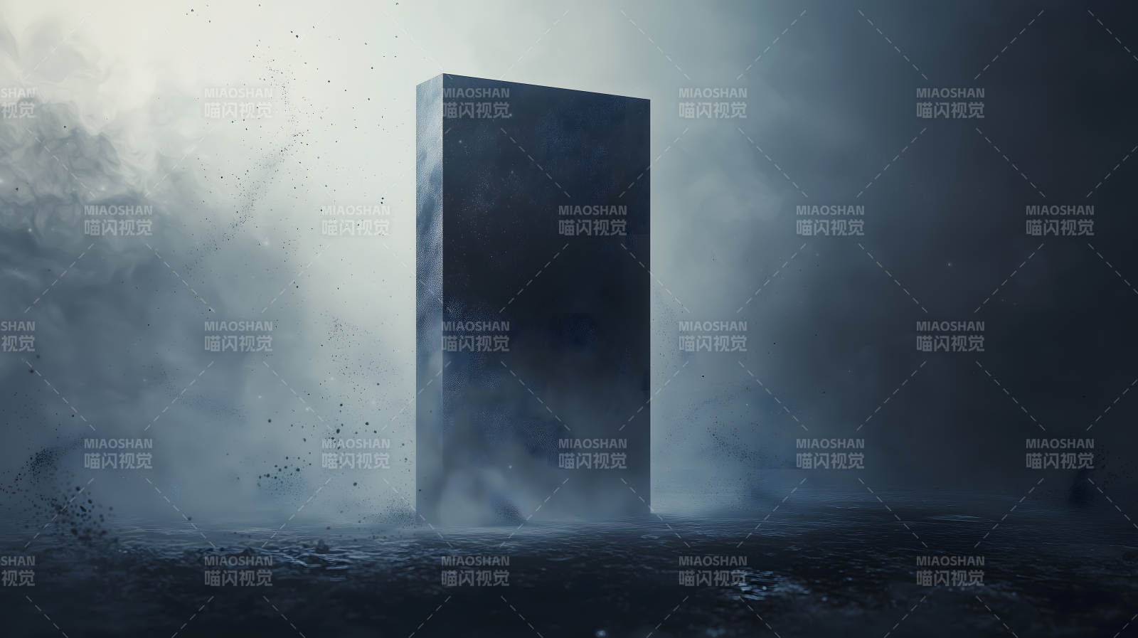 朦胧海面方碑图片