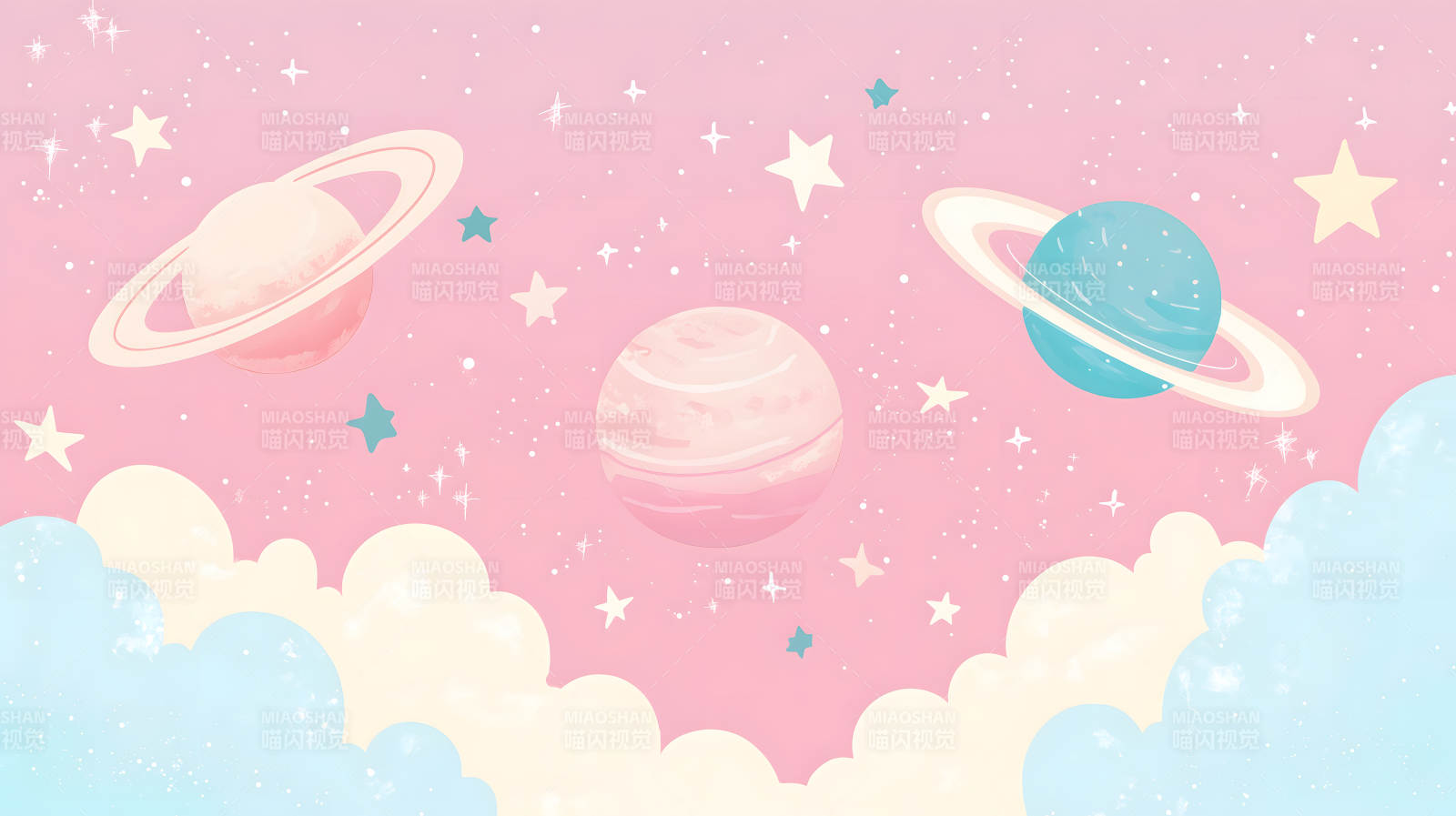 云端行星景致图片