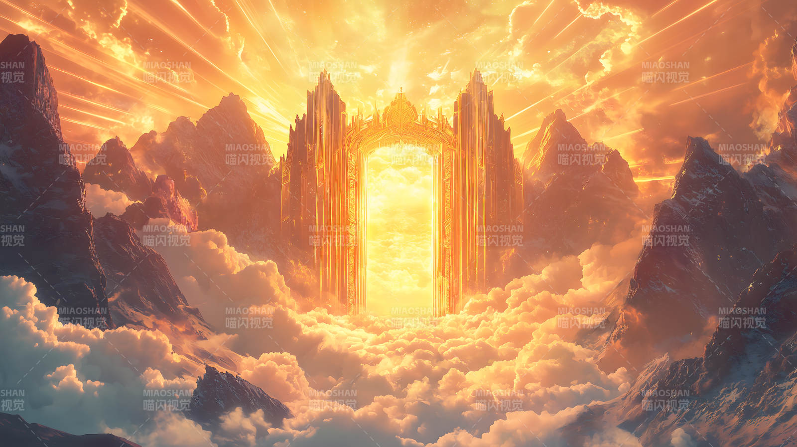 云海金柱日出图片