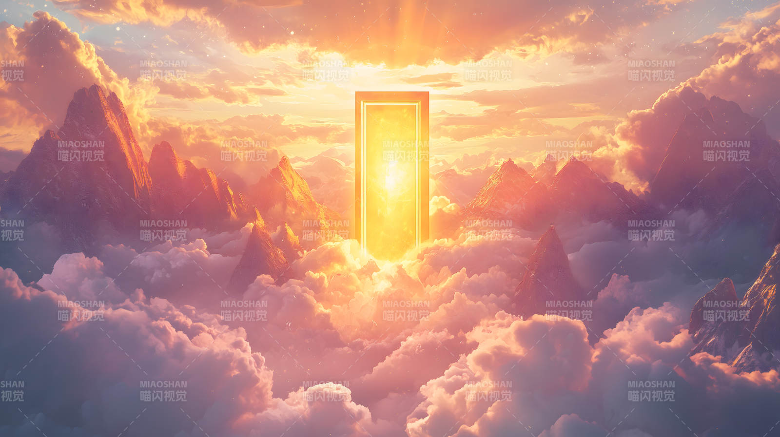 云海金柱日出图片