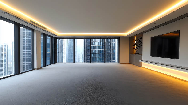 简约明亮现代风客厅空间图片