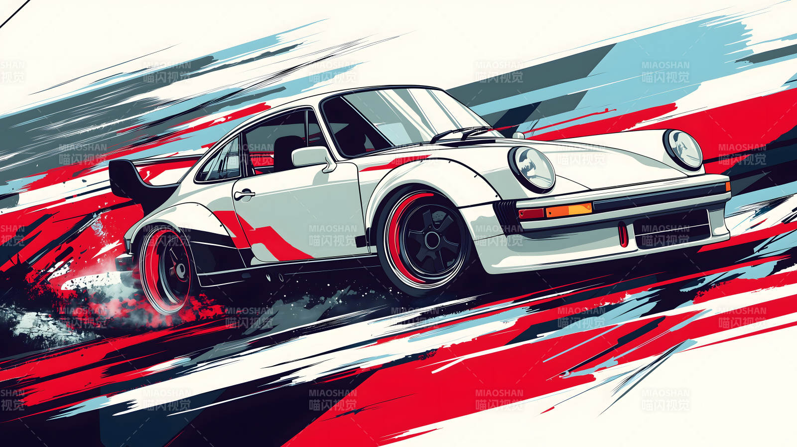 跑车醒目几何背景衬速度图片