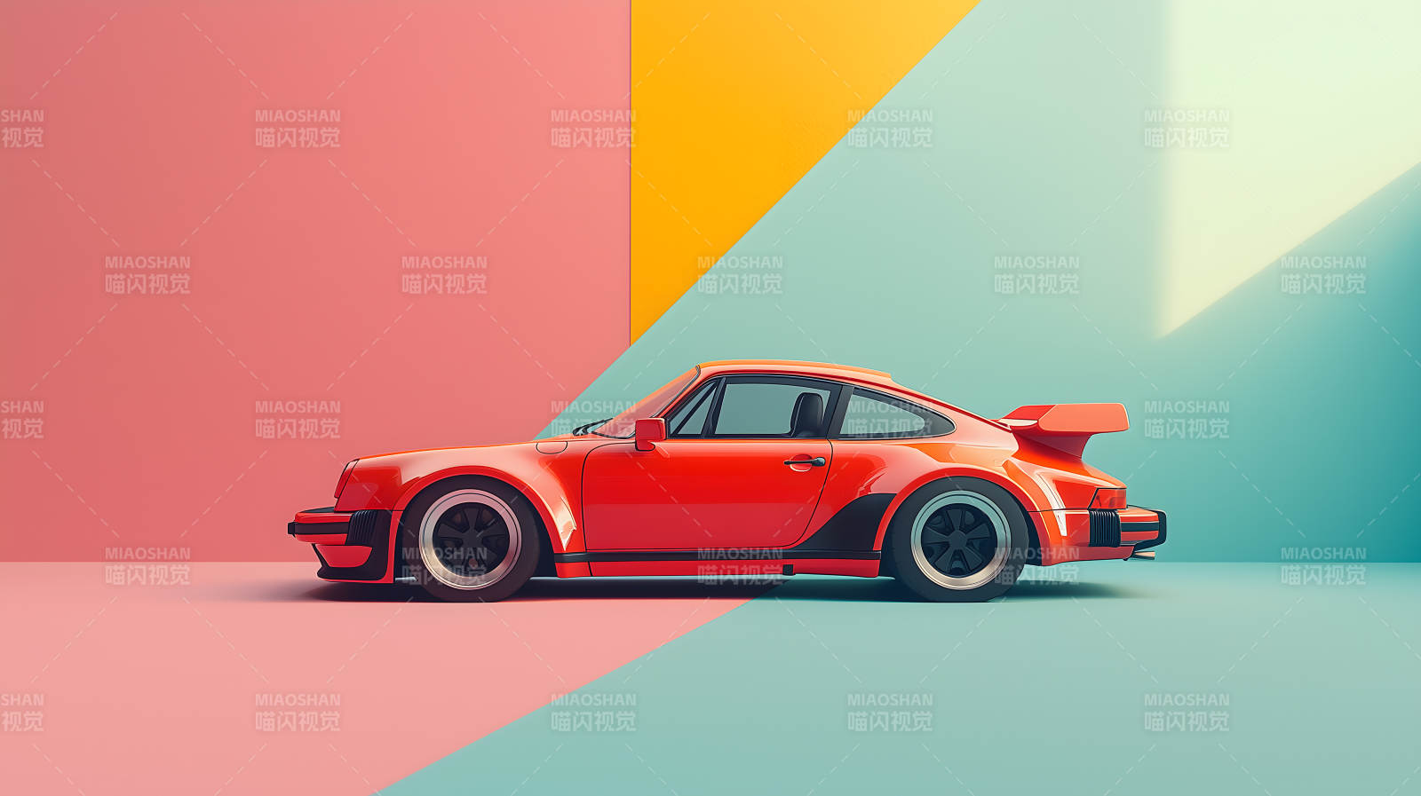 跑车醒目几何背景衬速度图片