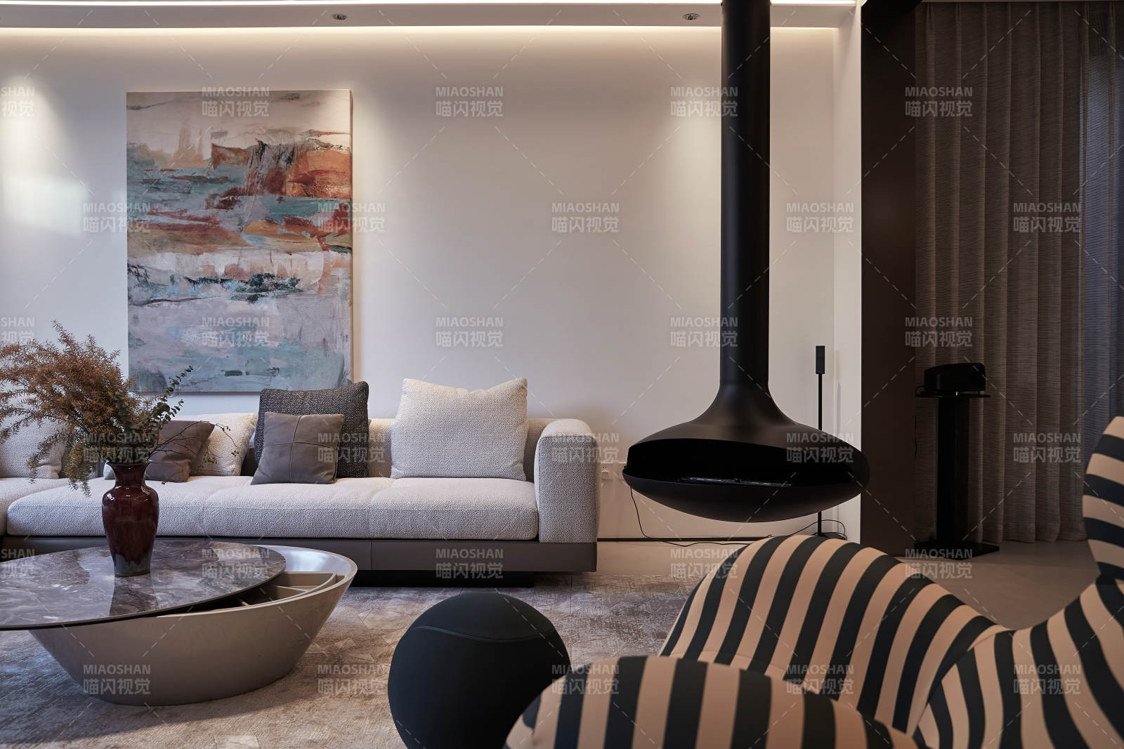 现代客厅艺术空间图片