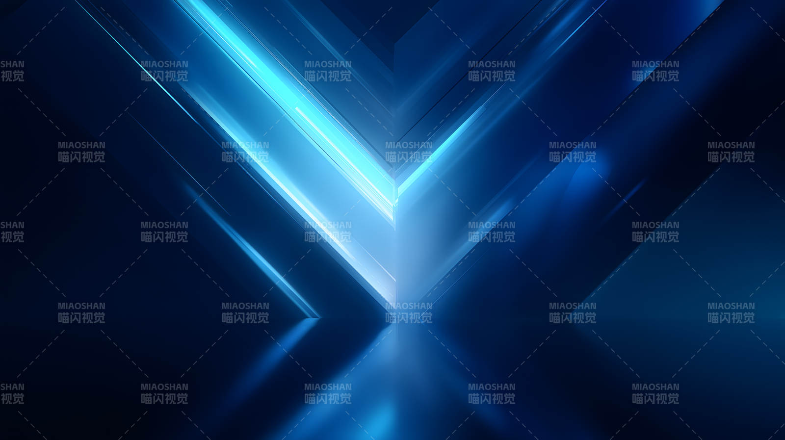 蓝光几何科技感图片