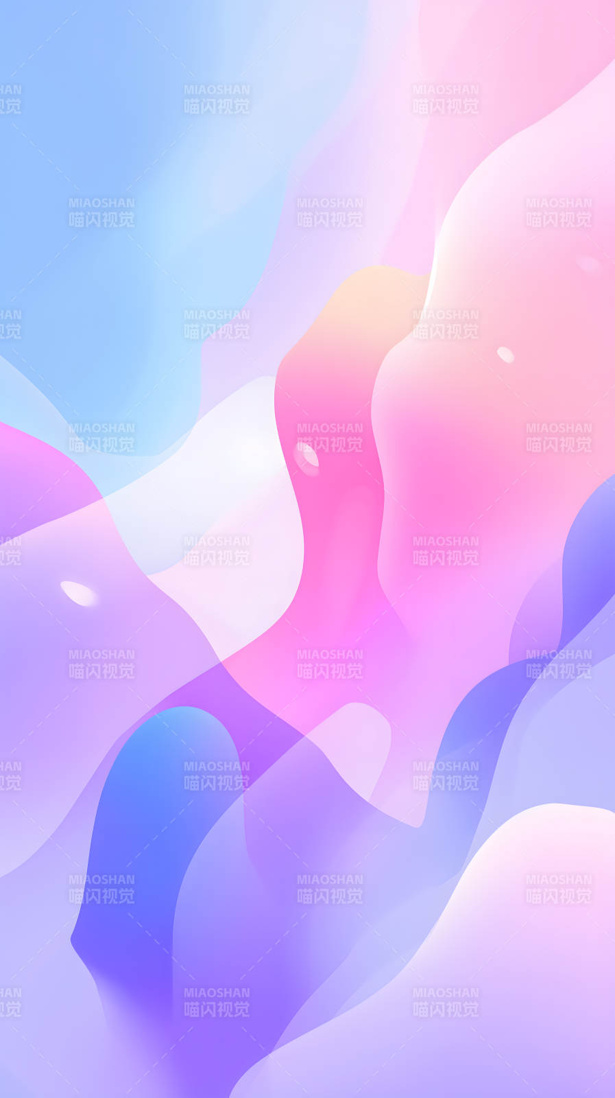 梦幻抽象柔和色彩波浪图片