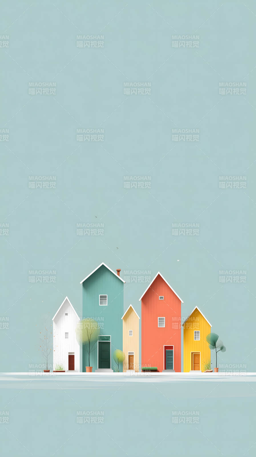 色彩缤纷的童话小屋图片