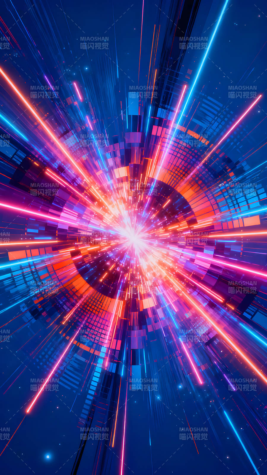 宇宙爆发绚丽光芒未来科技感图片