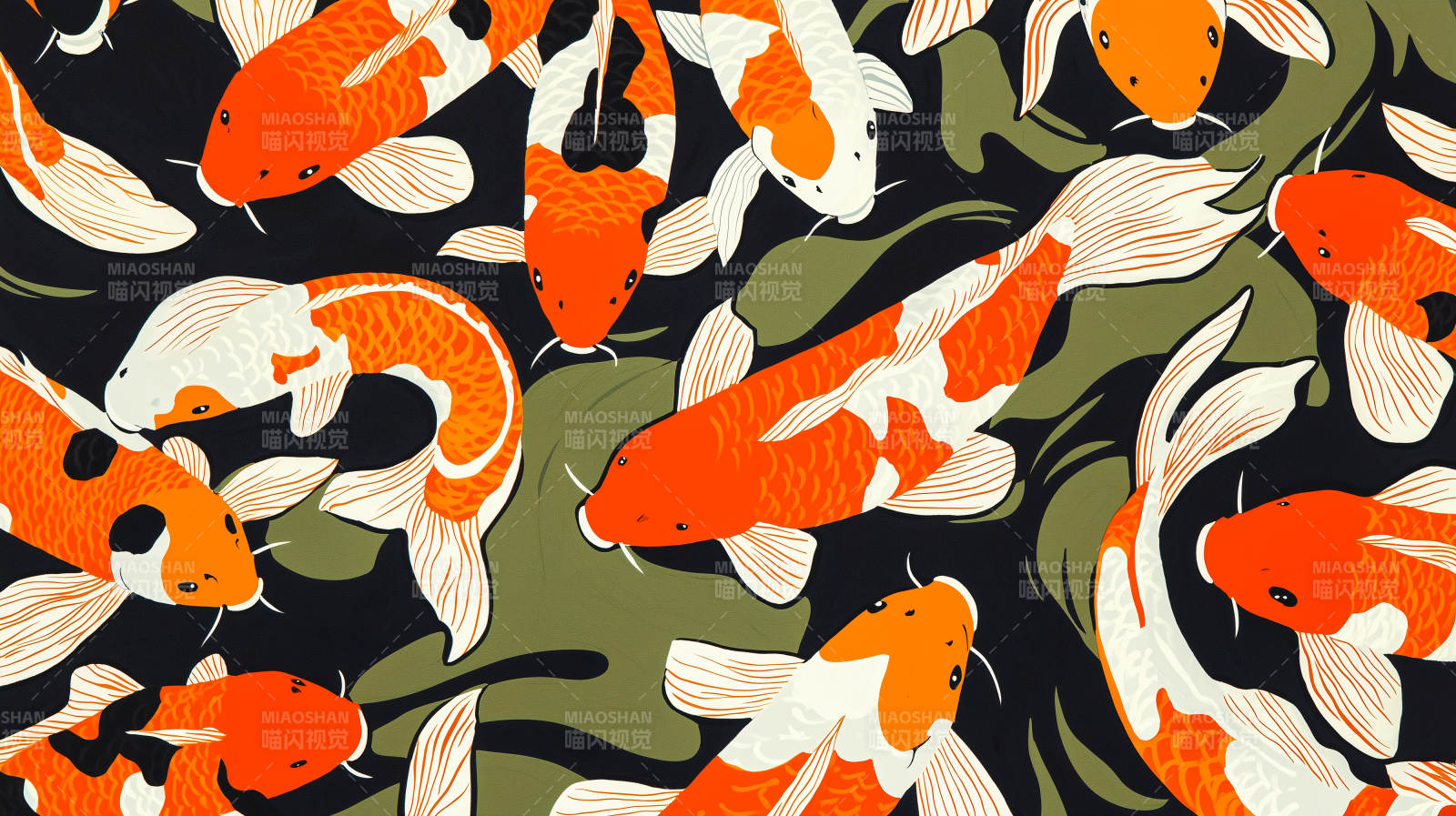 优雅的东方锦鲤图片