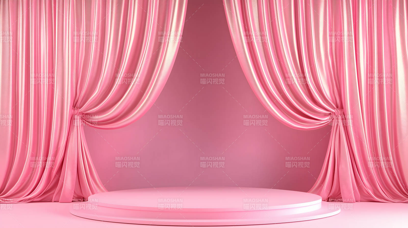 优雅粉色背景下的产品展示图片