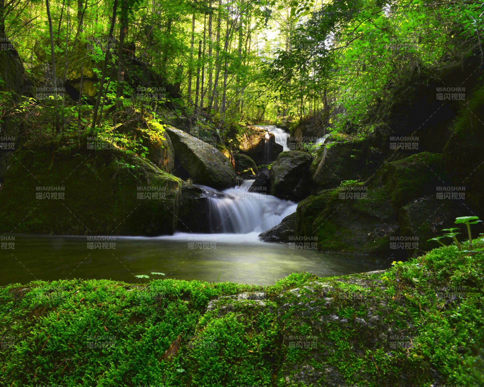 深山溪流图片