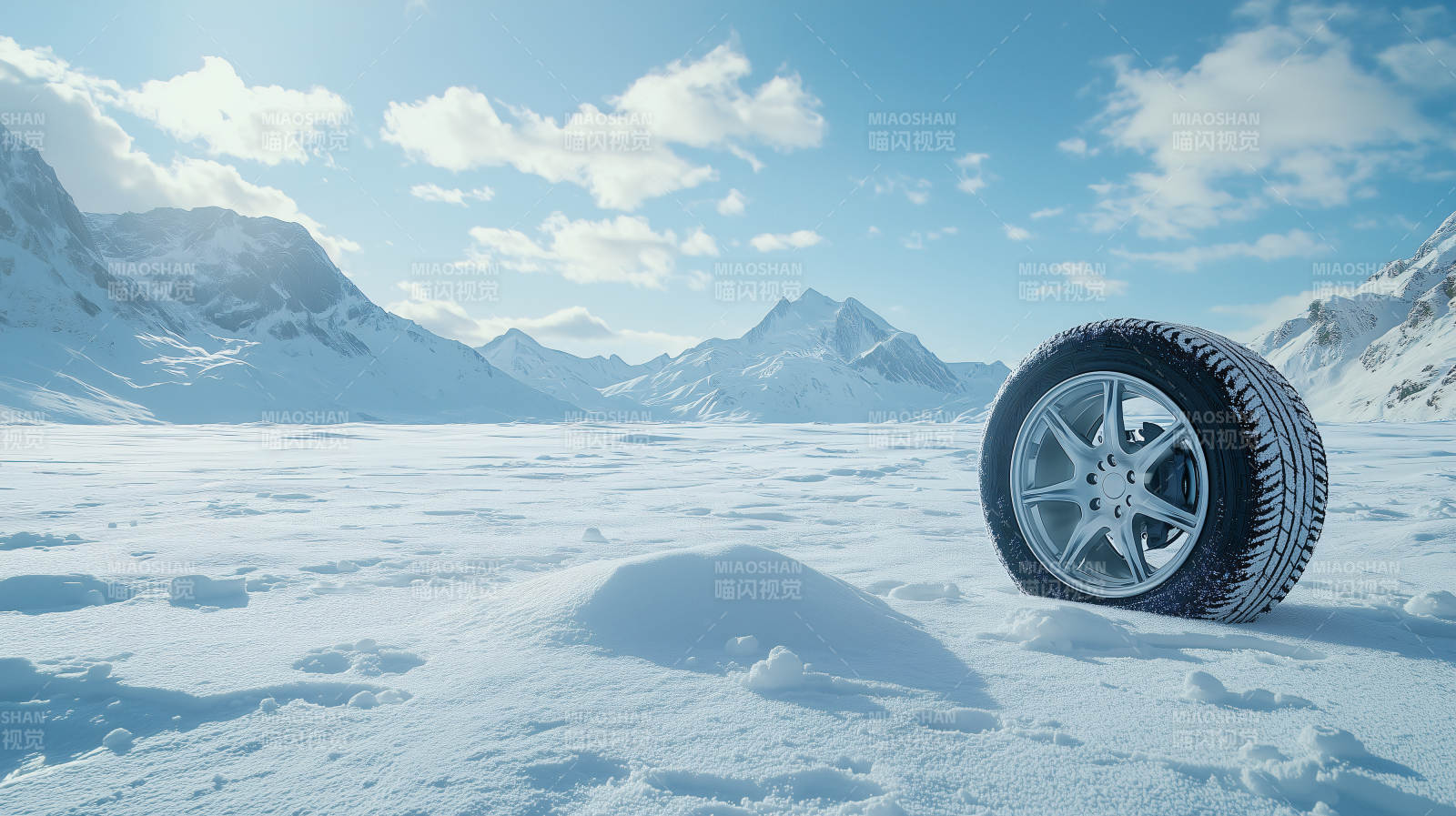 雪地里的冬胎图片