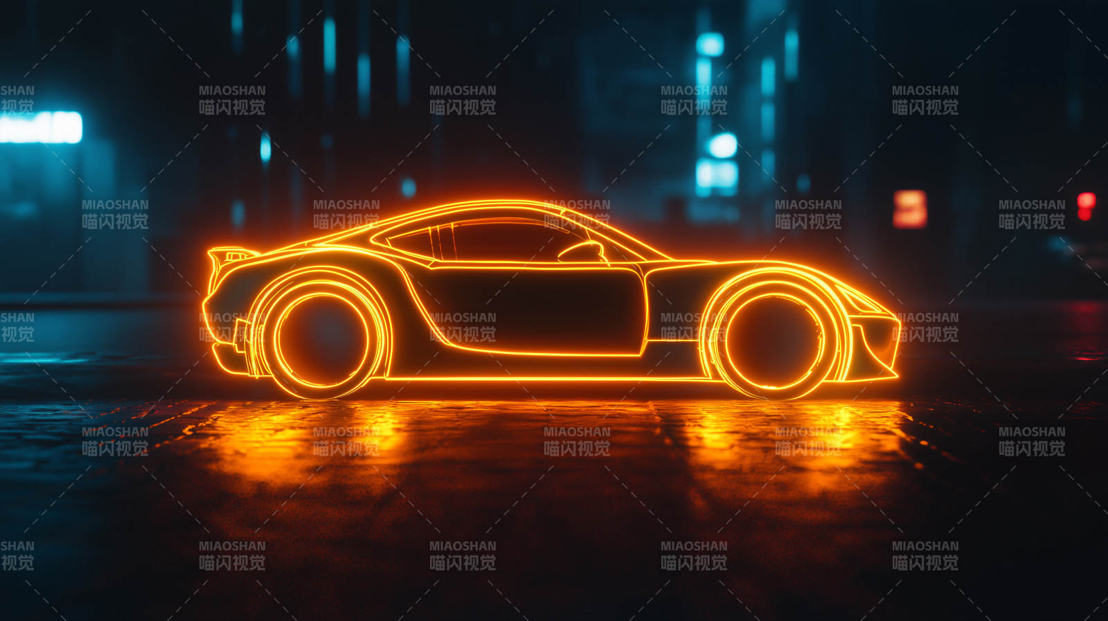 光影粒子汽车图片