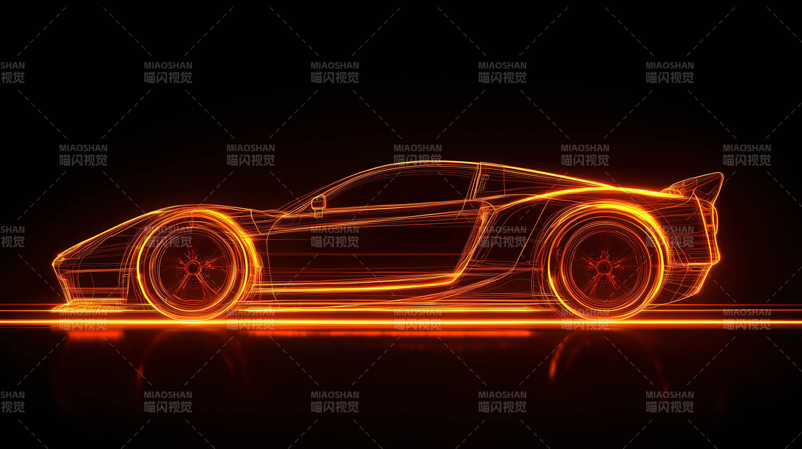 光影粒子汽车图片