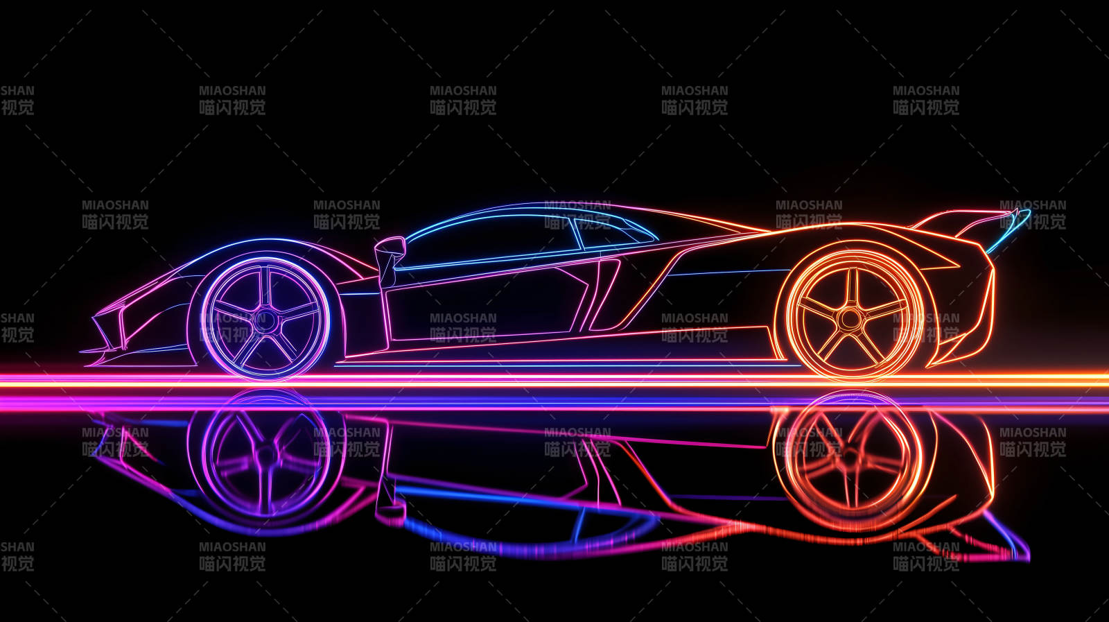 光影粒子汽车图片